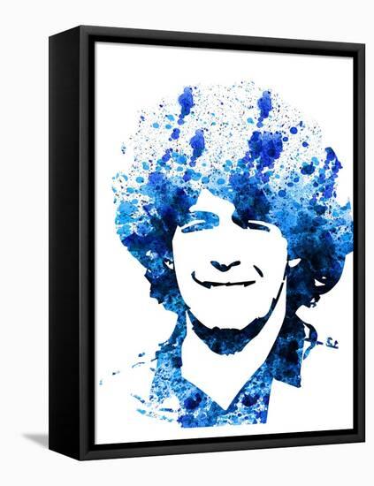 Legendary Maradona Watercolor-Olivia Morgan-Framed Stretched Canvas