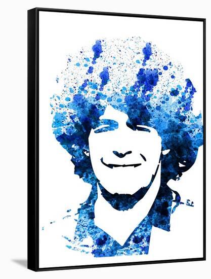 Legendary Maradona Watercolor-Olivia Morgan-Framed Stretched Canvas