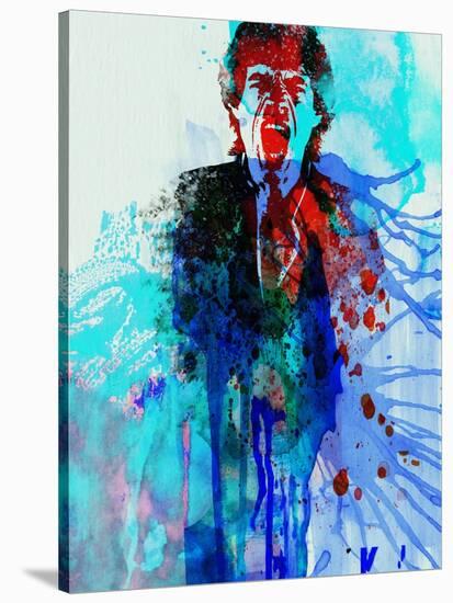 Legendary Mick Jagger Watercolor-Olivia Morgan-Stretched Canvas