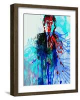 Legendary Mick Jagger Watercolor-Olivia Morgan-Framed Art Print