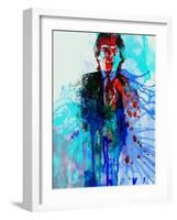 Legendary Mick Jagger Watercolor-Olivia Morgan-Framed Art Print