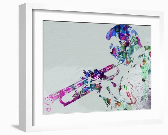 Legendary Miles Davis Watercolor-Olivia Morgan-Framed Art Print