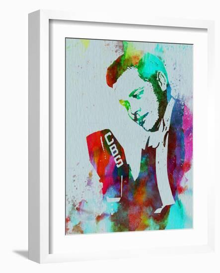 Legendary Orson Wells Watercolor-Olivia Morgan-Framed Art Print