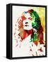 Legendary Robert Plant Watercolor-Olivia Morgan-Framed Stretched Canvas