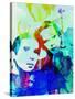 Legendary Simon and Garfunkel Watercolor-Olivia Morgan-Stretched Canvas