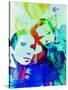 Legendary Simon and Garfunkel Watercolor-Olivia Morgan-Stretched Canvas