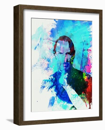 Legendary Steve Jobs Watercolor-Olivia Morgan-Framed Art Print