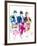 Legendary Three Stooges Watercolor I-Olivia Morgan-Framed Art Print