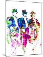 Legendary Three Stooges Watercolor I-Olivia Morgan-Mounted Art Print