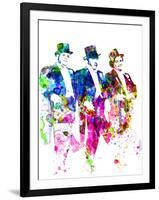 Legendary Three Stooges Watercolor I-Olivia Morgan-Framed Art Print