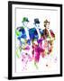 Legendary Three Stooges Watercolor I-Olivia Morgan-Framed Art Print