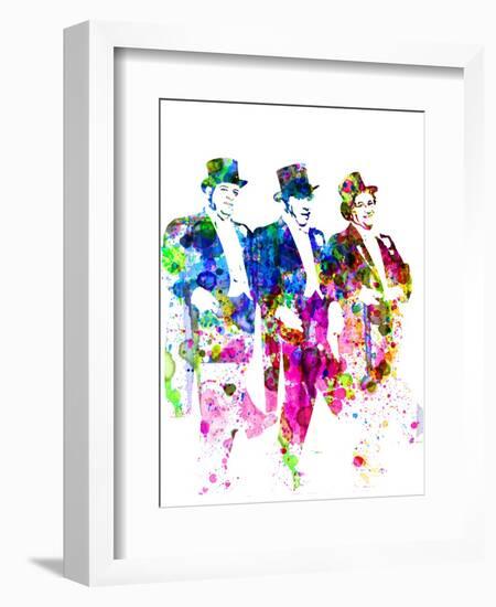 Legendary Three Stooges Watercolor I-Olivia Morgan-Framed Art Print