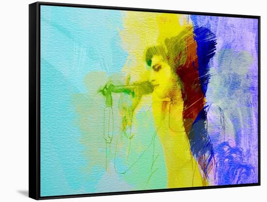 Legendary  Winehouse Watercolor-Olivia Morgan-Framed Stretched Canvas