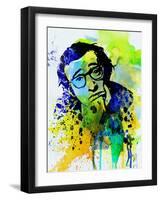 Legendary Woody Allen Watercolor-Olivia Morgan-Framed Art Print