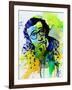 Legendary Woody Allen Watercolor-Olivia Morgan-Framed Art Print