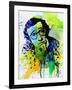 Legendary Woody Allen Watercolor-Olivia Morgan-Framed Art Print