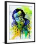 Legendary Woody Allen Watercolor-Olivia Morgan-Framed Art Print