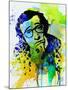 Legendary Woody Allen Watercolor-Olivia Morgan-Mounted Art Print