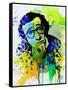 Legendary Woody Allen Watercolor-Olivia Morgan-Framed Stretched Canvas