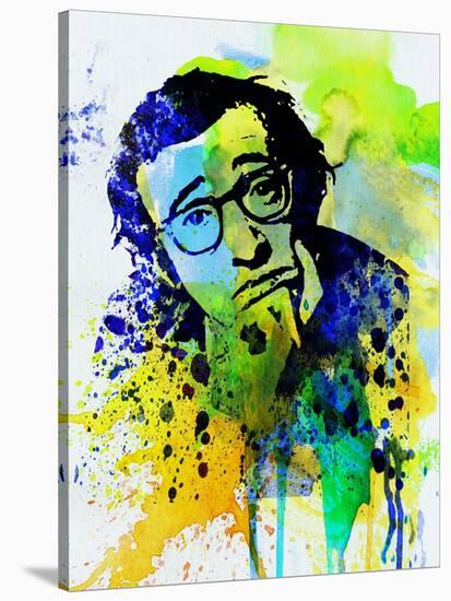 Legendary Woody Allen Watercolor-Olivia Morgan-Stretched Canvas