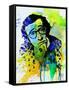 Legendary Woody Allen Watercolor-Olivia Morgan-Framed Stretched Canvas