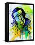 Legendary Woody Allen Watercolor-Olivia Morgan-Framed Stretched Canvas