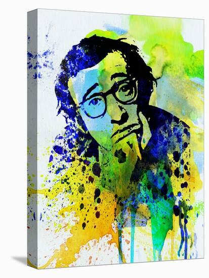 Legendary Woody Allen Watercolor-Olivia Morgan-Stretched Canvas