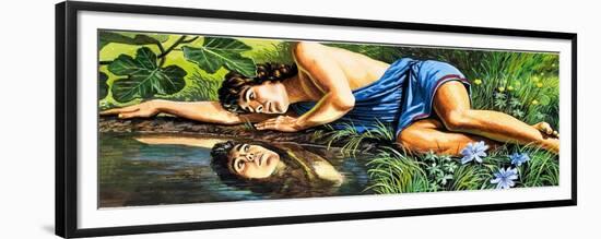 Legends of Ancient Greece: The Fatal Reflection-Roger Payne-Framed Giclee Print