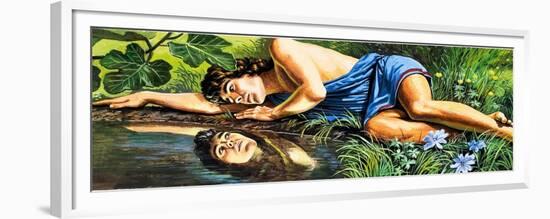 Legends of Ancient Greece: The Fatal Reflection-Roger Payne-Framed Giclee Print