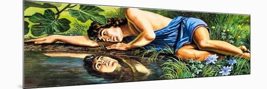 Legends of Ancient Greece: The Fatal Reflection-Roger Payne-Mounted Giclee Print