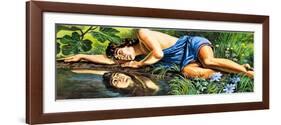 Legends of Ancient Greece: The Fatal Reflection-Roger Payne-Framed Giclee Print