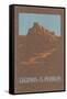 Legends of the Pueblos, Buttes-null-Framed Stretched Canvas