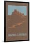 Legends of the Pueblos, Buttes-null-Framed Giclee Print