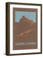 Legends of the Pueblos, Buttes-null-Framed Giclee Print