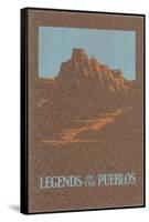 Legends of the Pueblos, Buttes-null-Framed Stretched Canvas