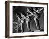 Leggy Hoofers Called the Saharem Dancers Doing a Precision Number in the New Sahara Hotel-Loomis Dean-Framed Photographic Print