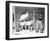 Leghorn and Her Eggs with Trophy for Egg Laying-null-Framed Photographic Print