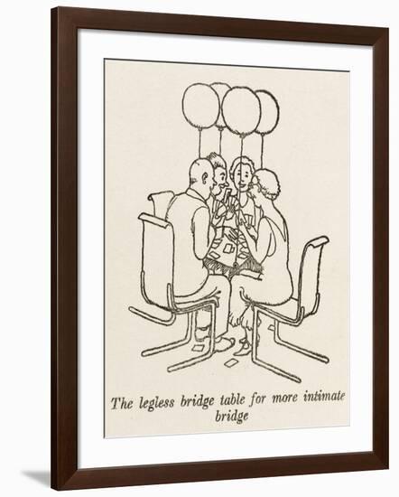 Legless Bridge Table-William Heath Robinson-Framed Art Print