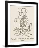Legless Bridge Table-William Heath Robinson-Framed Art Print