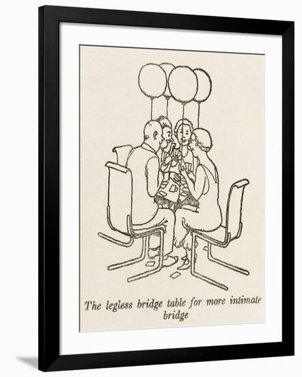 Legless Bridge Table-William Heath Robinson-Framed Art Print