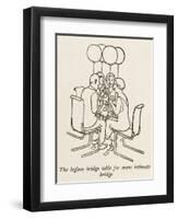 Legless Bridge Table-William Heath Robinson-Framed Art Print