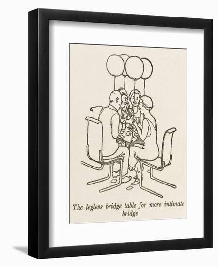 Legless Bridge Table-William Heath Robinson-Framed Art Print