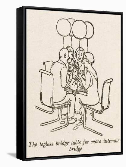 Legless Bridge Table-William Heath Robinson-Framed Stretched Canvas