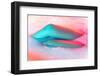 Legs and Belly. close up Female Body in the Milk Bath with Soft White Glowing in Neon Light. Beauty-master1305-Framed Photographic Print