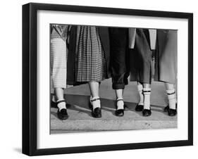 Legs and Feet with Dog Collar Anklets-Roger Higgins-Framed Photo