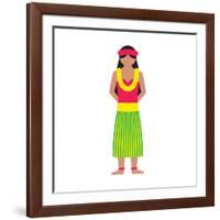 Lei from Honolulu-Tosh-Framed Art Print