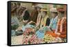 Lei Vendors, Hawaii-null-Framed Stretched Canvas
