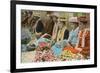 Lei Vendors, Hawaii-null-Framed Premium Giclee Print