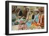 Lei Vendors, Hawaii-null-Framed Art Print