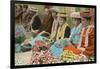 Lei Vendors, Hawaii-null-Framed Art Print